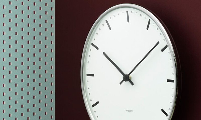 アルネ ヤコブセン ウォールクロック シティホール CITY HALL / φ29cm ホワイト 43641 