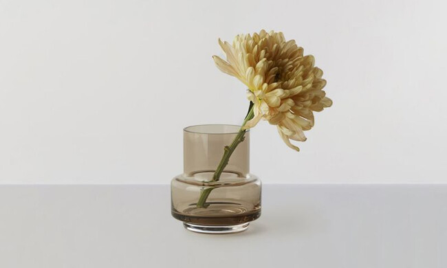 ハリケーン ティーライト no.25 フラワーベース セピアブラウン 