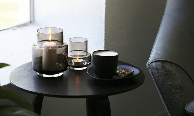 ハリケーン ティーライト no.25 フラワーベース セピアブラウン 