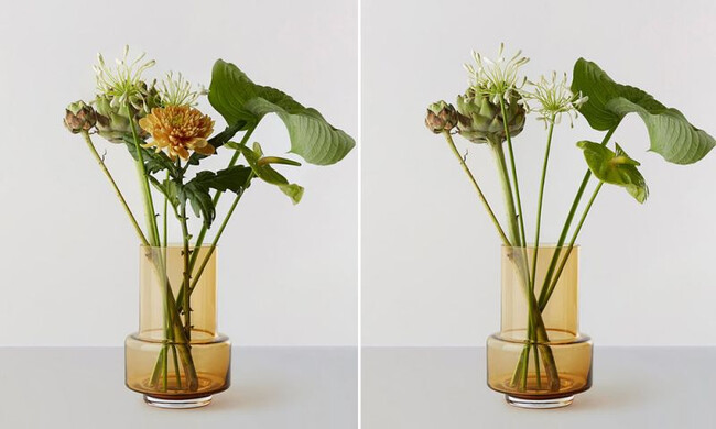 ハリケーン no.26 フラワーベース キャンドルホルダー アンバー 