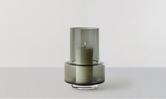 ハリケーン no.26 フラワーベース キャンドルホルダー スモークグレー 