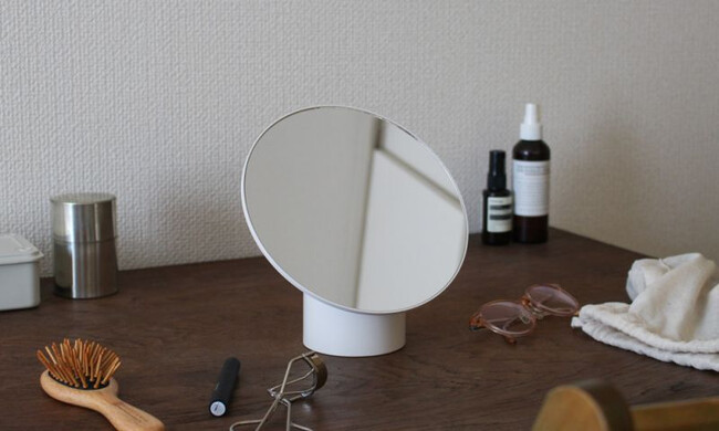 ナピュア メイクアップミラー（ホワイト） 