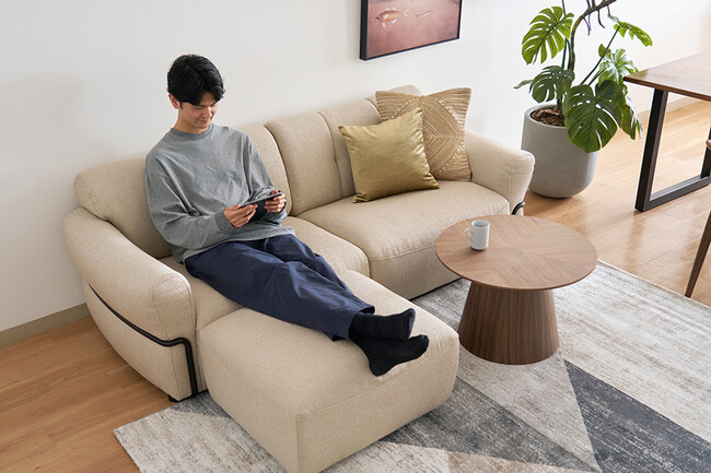 Elmina（エルミナ）3Pソファ（BE） 