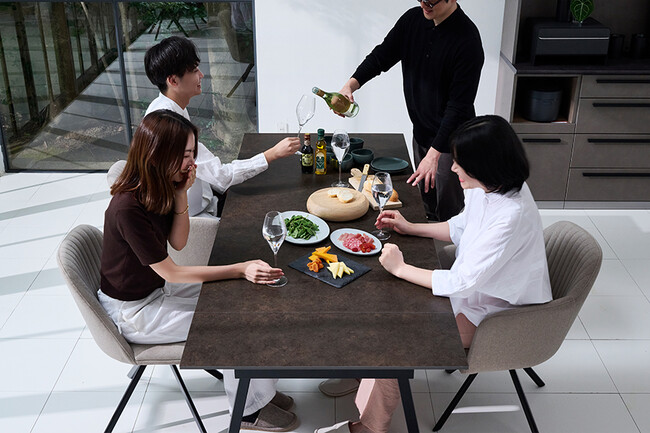 RECO plus（レコプラス）ダイニングテーブル セラミック（ロータスブラウン） ロータスブラウン