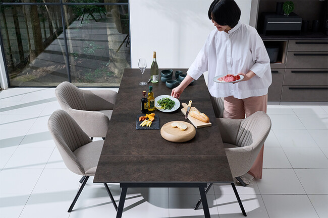 RECO plus（レコプラス）ダイニングテーブル セラミック（ロータスブラウン） ロータスブラウン