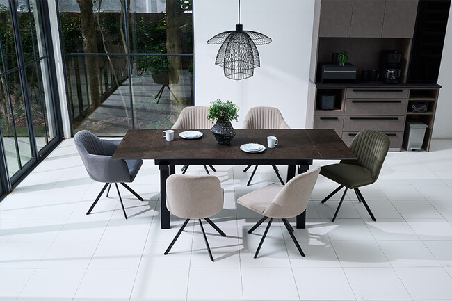 RECO plus（レコプラス）ダイニングテーブル セラミック（ロータスブラウン） ロータスブラウン