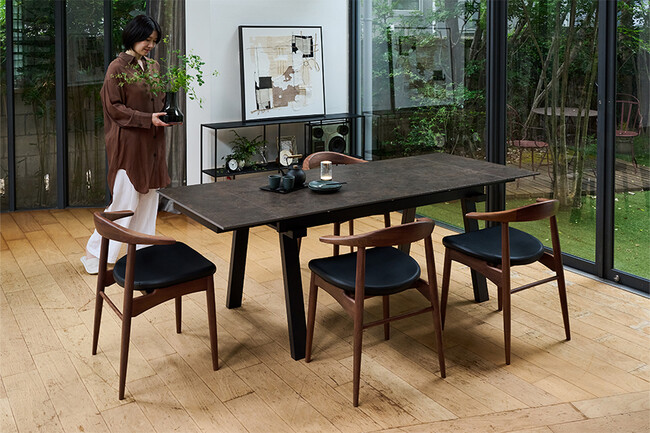 RECO plus（レコプラス）ダイニングテーブル セラミック（ロータスブラウン） ロータスブラウン