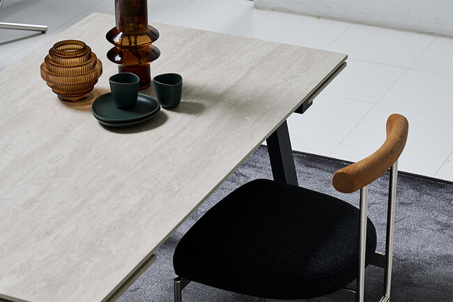 RECO plus（レコプラス）ダイニングテーブル セラミック（トラバーチン） トラバーチン
