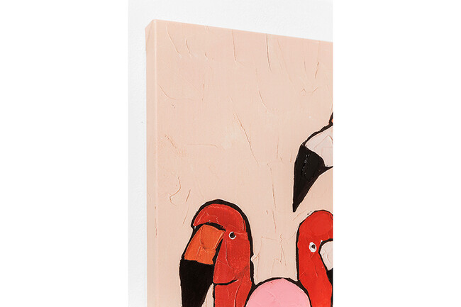 フラミンゴミーティング120x90cm タッチドピクチャー 