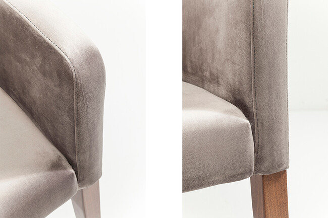 モードベルベットグレー アームチェア 