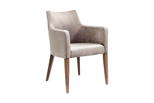 モードベルベットグレー アームチェア 