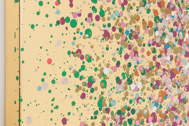 フラワーボート ゴールドピンク 100x80cm タッチドピクチャー 