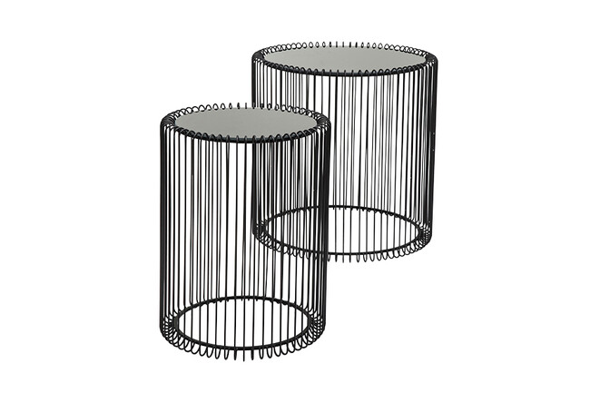 ワイヤーブラック(2/Set) サイドテーブル 