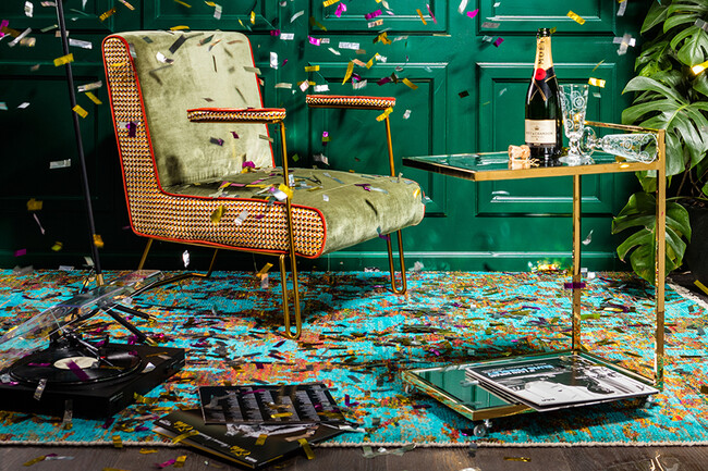 クラッシーゴールド トレイテーブル/ワゴン 