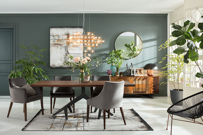 モードベルベットグレー アームチェア 