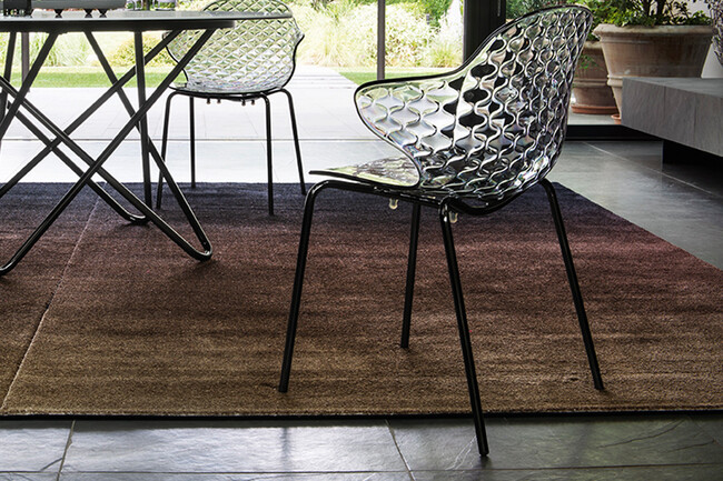 カリガリス サントロペ ダイニングチェア (メタル脚) ／ Calligaris SAINT TROPEZ Dining chair[CS1845] 座面カラー：P266 スモークグレー/ 脚カラー：P1L ブラックニッケル