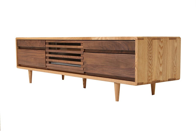 繊細で美しい無垢材のテレビボード（ライト） ライト