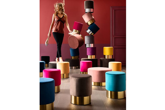 チェリーダークグリーンブラス O35cm  スツール * 