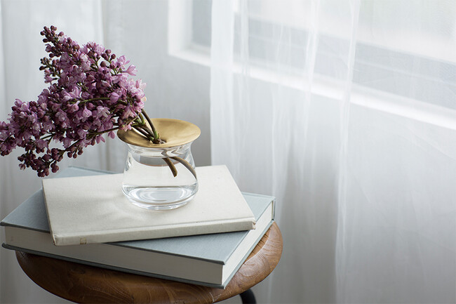 LUNA フラワーベース（ブラウン） 