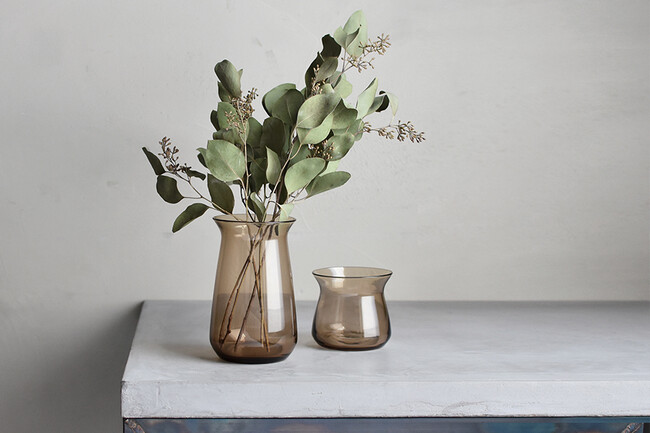 LUNA フラワーベース（ブラウン） 