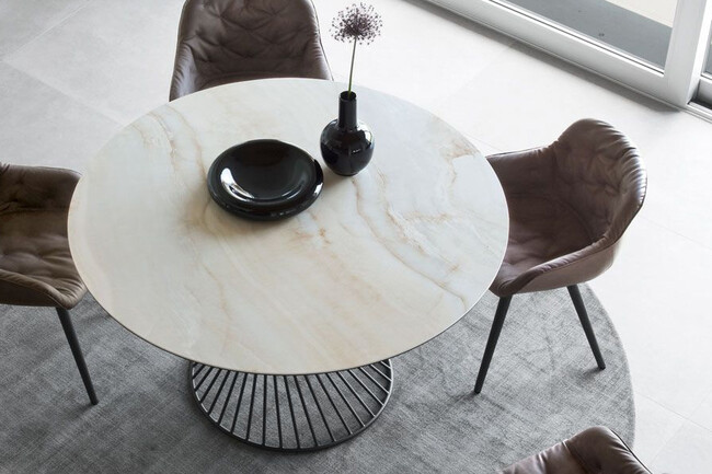 カリガリス ボルテックス 円形ダイニングテーブル (セラミック) ／ Calligaris VORTEX Round table[CS4108-FD 120] P2C 
