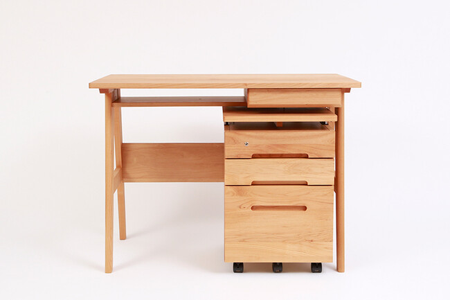 すっきり小さめデスク 3554 ※ワゴンは参考商品となります。