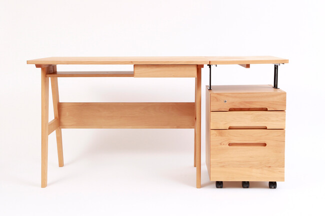 すっきり小さめデスク 3554 ※ワゴンは参考商品となります。