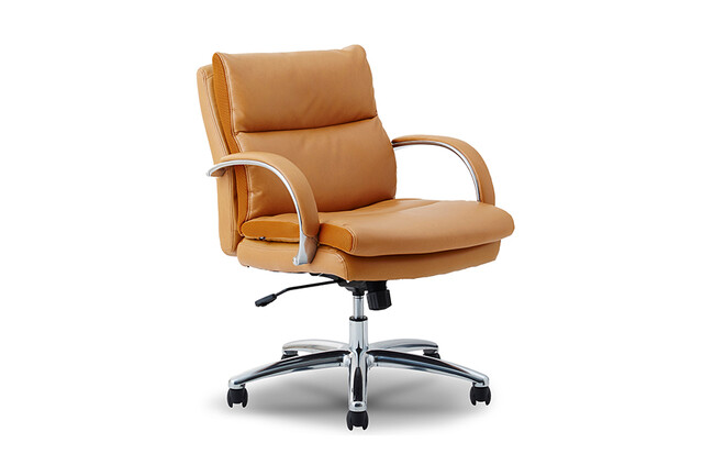 ポケットコイル内蔵 デスクチェア（ダークブラウン） 