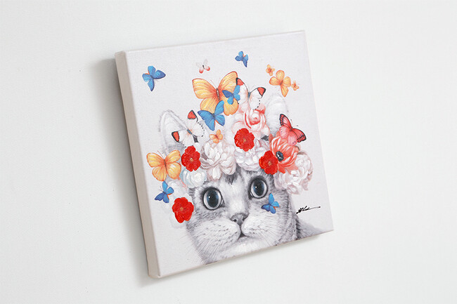 フラワーキャット 40×40cm 