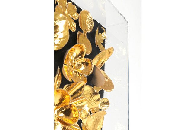 ゴールドフラワー デコフレーム 60×60cm 