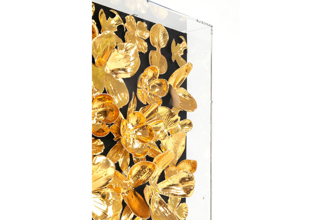 ゴールドフラワー デコフレーム 60×60cm 