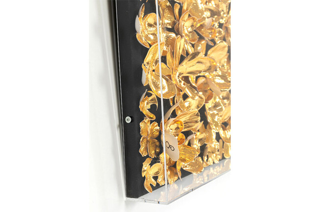 ゴールドフラワー デコフレーム 60×60cm 