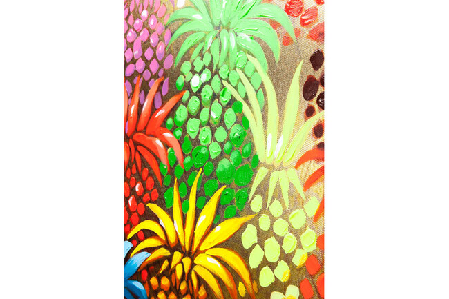 フラワーエレファント90x120cm タッチドピクチャー 