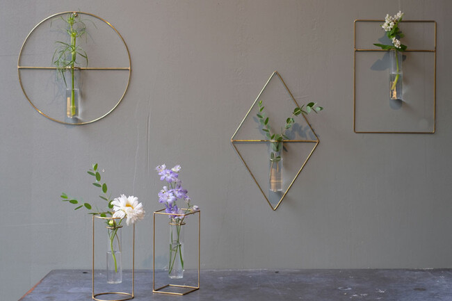 PIKE stand brass vase スクエア 