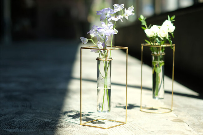 PIKE stand brass vase スクエア 