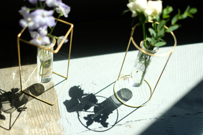 PIKE stand brass vase スクエア 