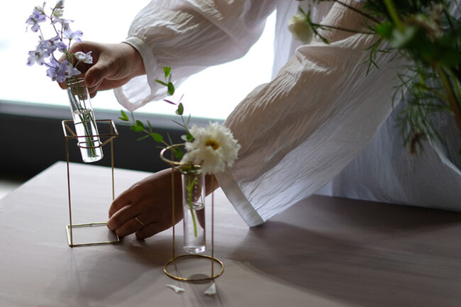 PIKE stand brass vase スクエア 