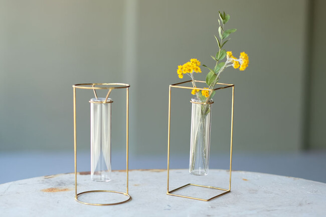 PIKE stand brass vase スクエア 