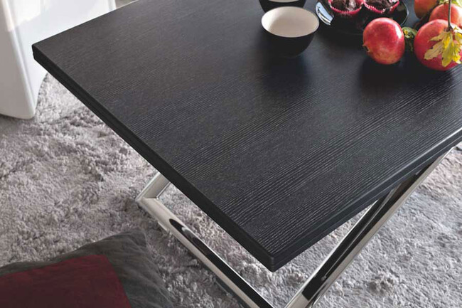 カリガリス コヌビア マジックジェー 伸長・昇降式リビングテーブル ／ Calligaris connubia MAGIC-J Table [CB5041-W] P173/P77　グラファイト×クローム