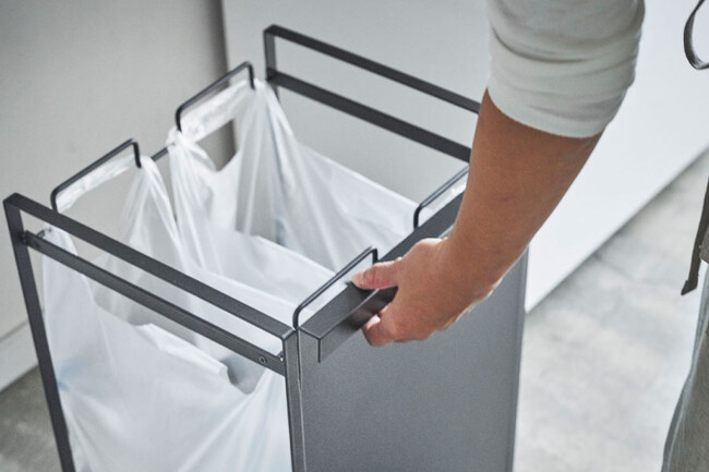 tower（タワー）目隠し分別ダストワゴン 2分別 