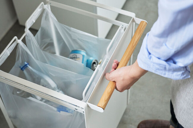 tosca （トスカ）目隠し分別ダストワゴン 2分別 