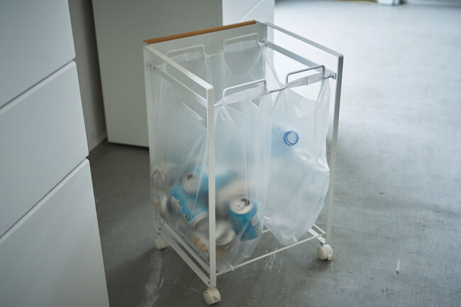 tosca （トスカ）目隠し分別ダストワゴン 2分別 