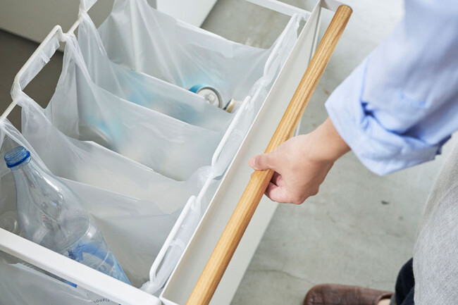 tosca （トスカ）目隠し分別ダストワゴン 3分別 