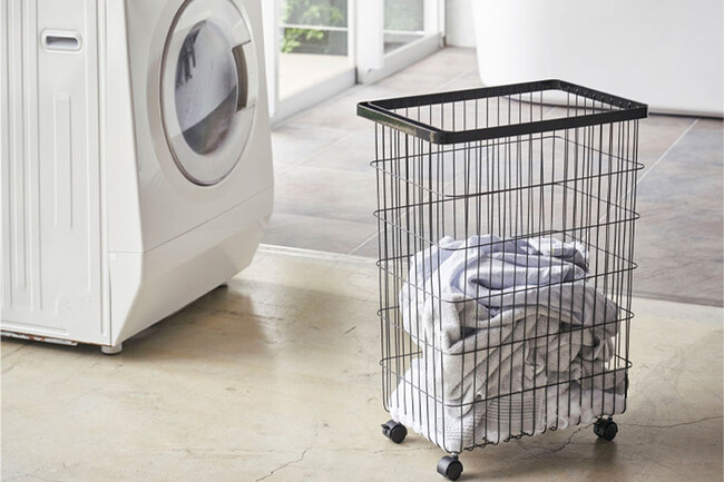 tower（タワー）ランドリーバスケット キャスター付き 