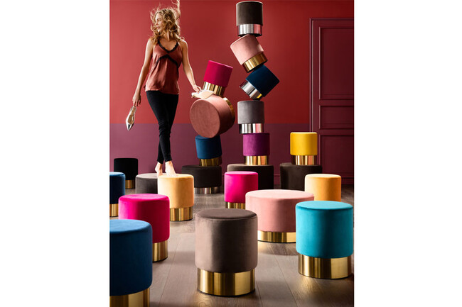 チェリーブラックブラス O35cm スツール * 