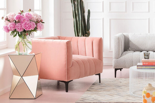 ラグジュアリートライアングルパール サイドテーブル 