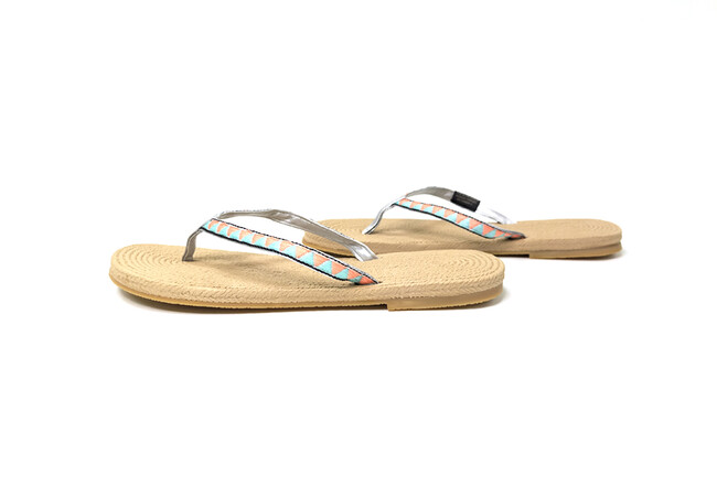 Skips! エスパビーチスリッパ（M /ピンク×サックス） 