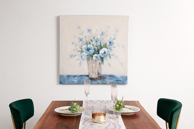 フラワーブルー 80×80cm 