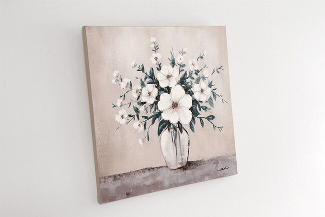 フラワーホワイト 80×80cm 