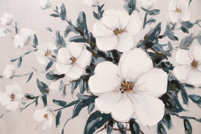 フラワーホワイト 80×80cm 